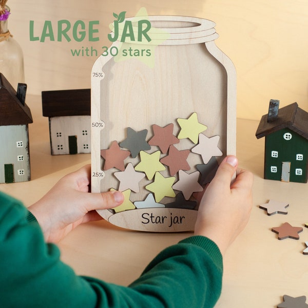 Reward Jar with Tokens, Large Reward Jar for Kids, Token Jar System, Teacher Jar Gift, Kids Behavior Jar, Christmas Gifts, Token chart