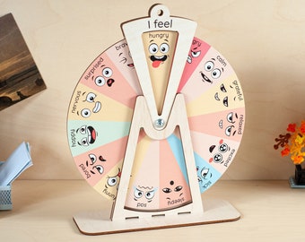 Feelings wheel, Feelings chart for kids, Montessori toys 2 year old, Emotion wheel, Toddler chart, Baby & Toddler toys, Montessori emotions