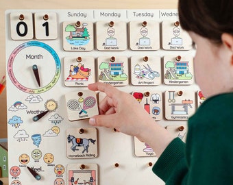 Chore chart for kids, Bedtime routine chart, Montessori calendar, Daily Responsibilities Board, Kids morning routine, Toddler routine chart