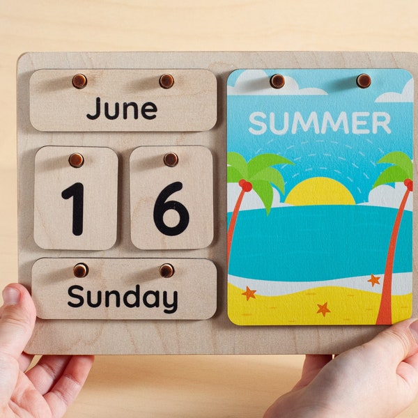 Montessori Calendar for Kids - Perpetual Calendar