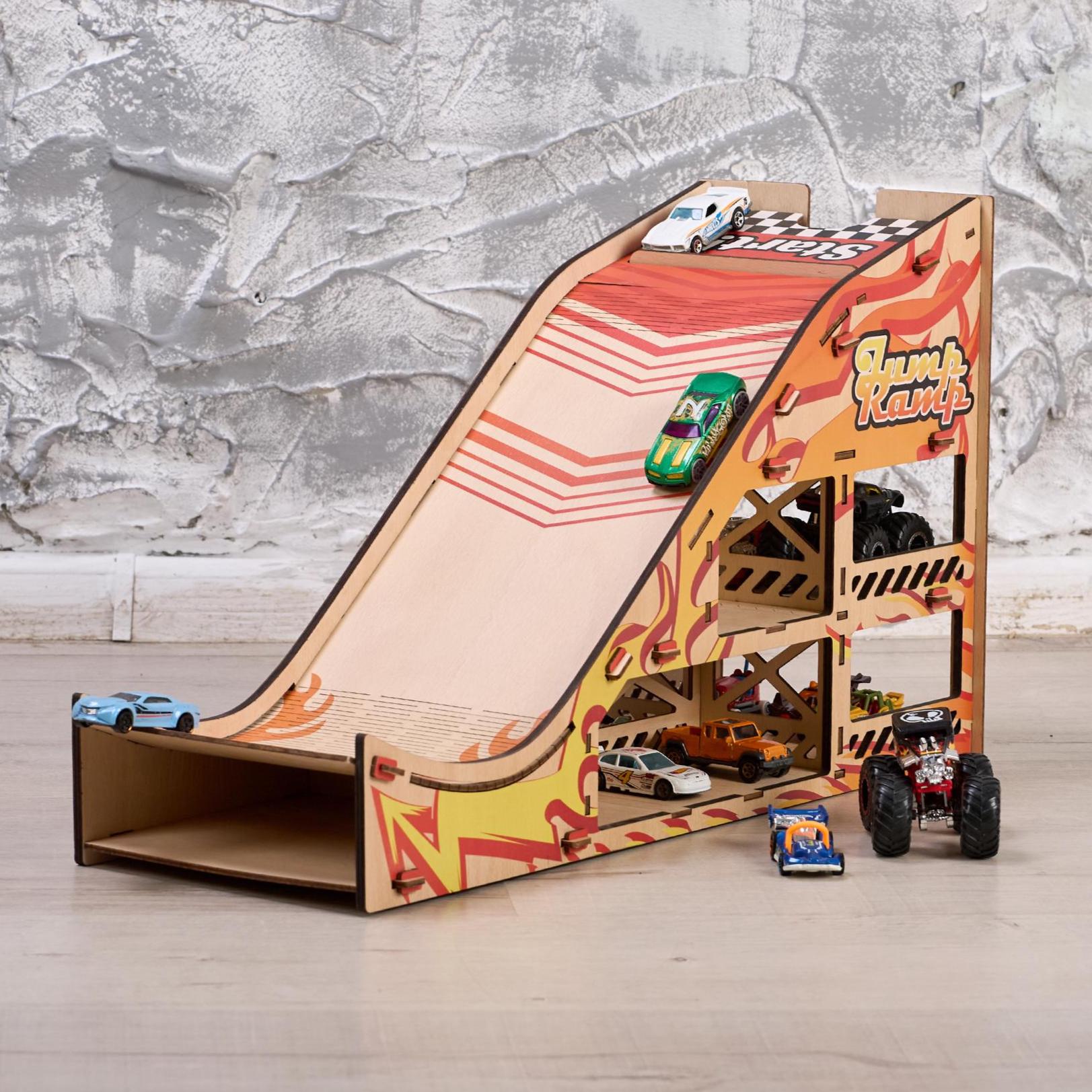First-grader Gift - Personalized Wooden Car Ramp: Montessori Toys Car ...