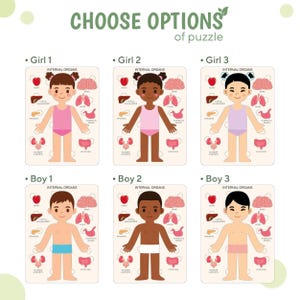 Wooden Human Anatomy Puzzle, Montessori Toddler Organ Parts Toy, Educational Learning Gift image 5