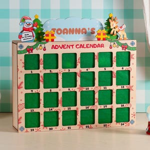 Personalized Christmas Advent Calendar, Christmas Countdown, Days Until Christmas, Wooden Advent Calendar, Toddler Christmas Activities