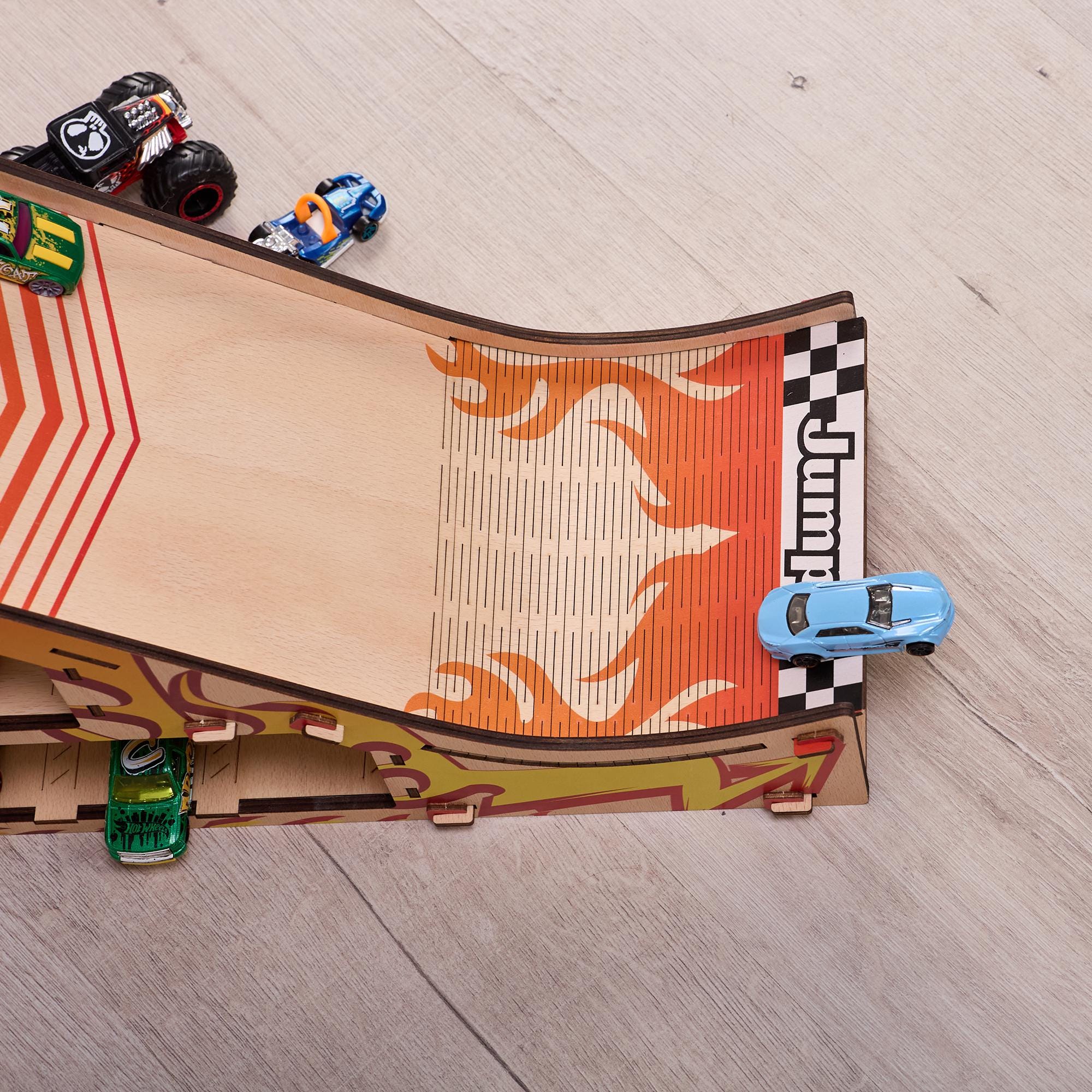 Personalized Wooden Car Ramp: Montessori Toys Car Storage - Etsy