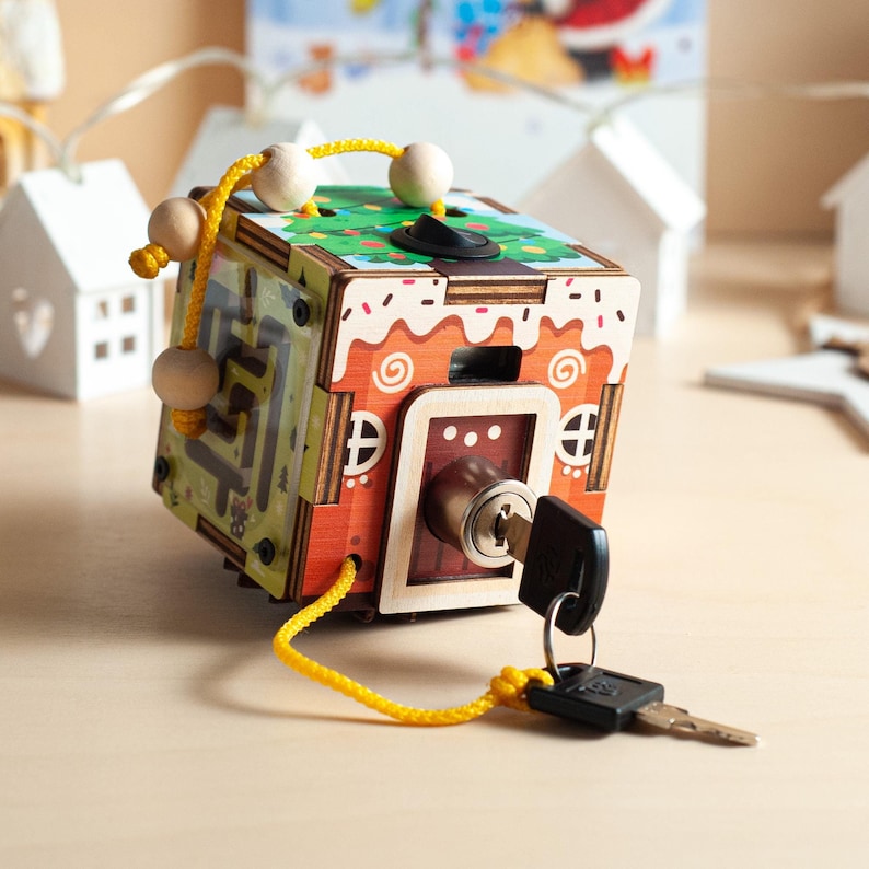 baby first christmas ornament busy cube gift