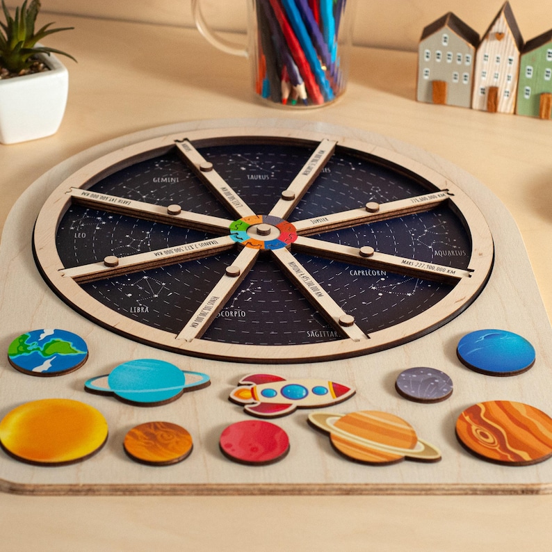 Solar System Jigsaw Puzzle for Kids, Space Homeschool Toys for Toddler ...