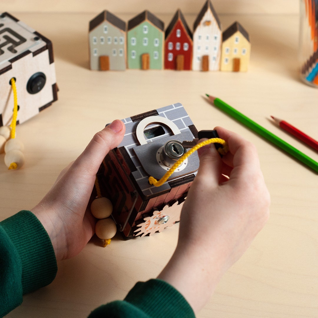 Sensory Busy Cube Fidget Toy, Sensory Educational Cube, Educational ...