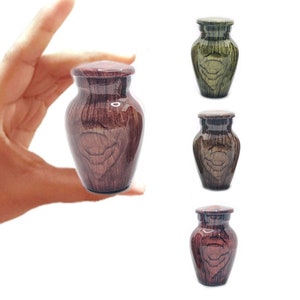 Wood Keepsake Urn - High Gloss Mini Cremation Urn