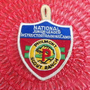 Vtg Embroidered National Junior Leader Instructor Training Camp Philmont Scout Ranch colletible patch