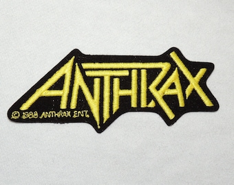 Vintage embroidered Anthrax Iron on band paych / nos