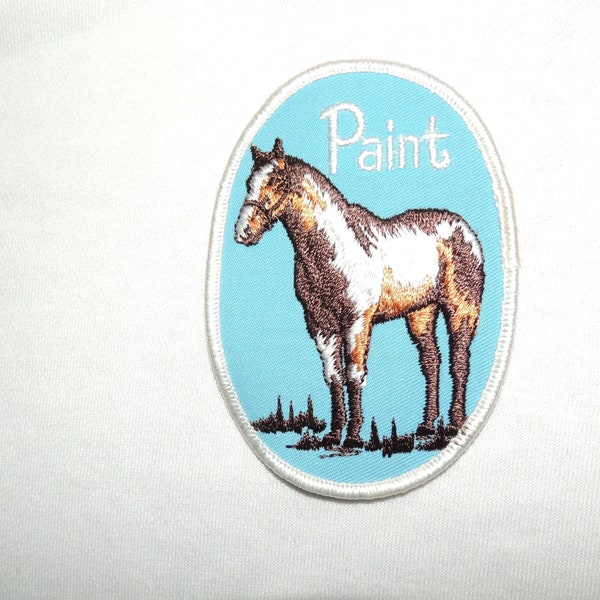 Vintage embroidered Paint Pony Iron on horse patch