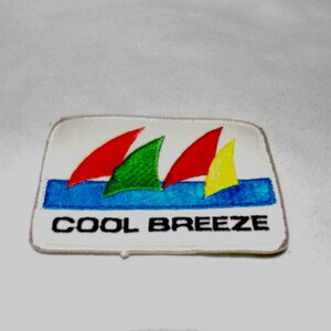 Vintage embroidered "Cool Breeze" Iron on sailing patch / Nos