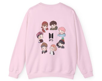 BTS Cute Kpop Crewneck Sweatshirt jumper | K-Pop Idol Graphic