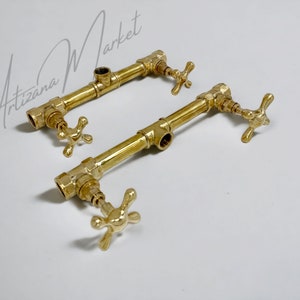 brass wall shower faucet , Shower faucet handles , Brass wall mounted shower faucet hot and cold water control