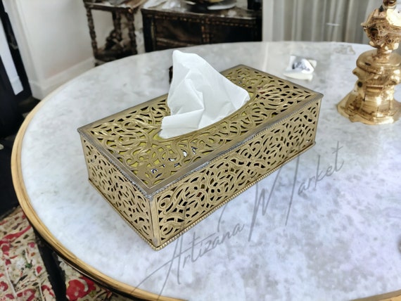 Brass Tissue Box Vintage Tissue Box Cover Etsy Canada