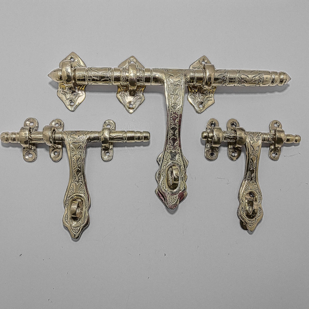 Brass Latch, Brass Door Latch, Antique Moroccan Design, Handcrafted