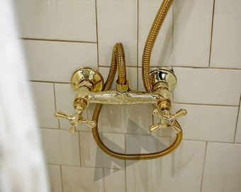 Système de douche en laiton - système de douche - système de douche en laiton antique - système de douche en laiton brossé - système de douche en laiton non laqué