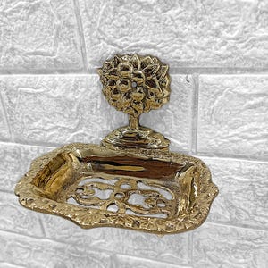 Handcrafted Brass Soap Holder: Wall Mounted Vintage Style Bathroom Accessory