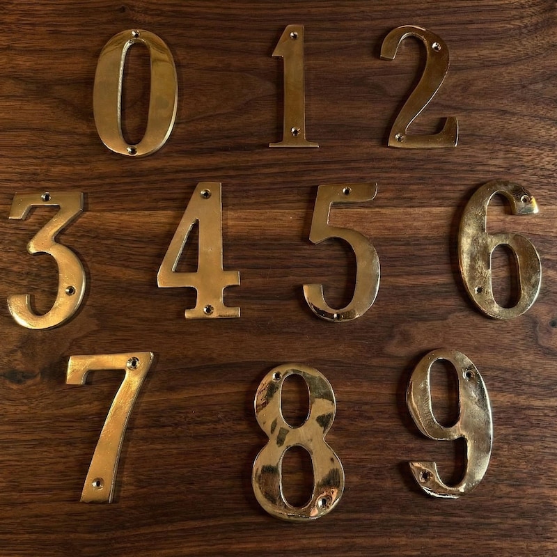 Brass House Numbers - Etsy