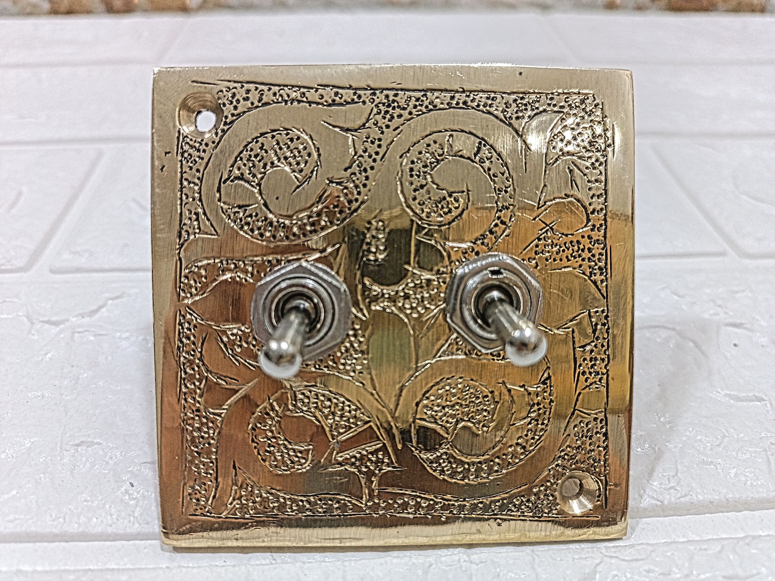 Solid Brass Light Switch Light Switch Set Handmade Etsy