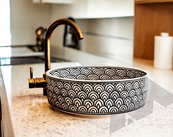 Moroccan sinks , including sink bowls , wash basins , and ceramic sinks , These sinks offer a unique and stylish addition to any bathroom