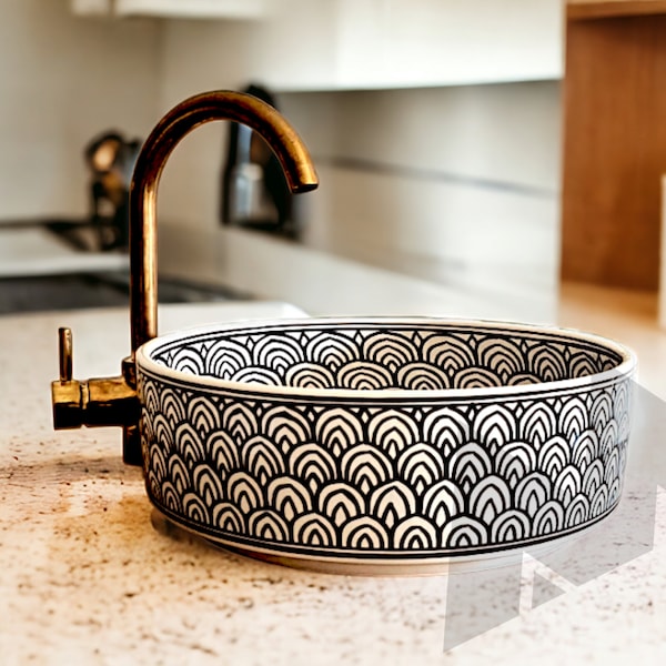 Moroccan sinks , including sink bowls , wash basins , and ceramic sinks , These sinks offer a unique and stylish addition to any bathroom