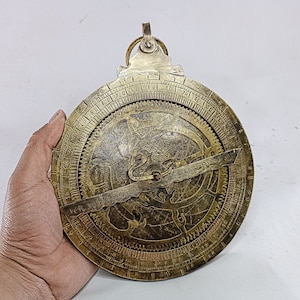 Messing Arabisch Astrolabium, Maritime Navigations Astrologische Kalender, Messing Astrolabium Astronomisch