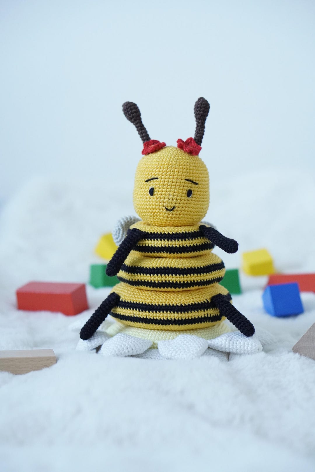 Crochet Bee Stacking Toy PDF Pattern, Baby Toy Designs (digital ...