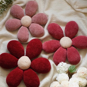 Patrón de crochet de almohada de flores PDF/ Patrón de crochet de flores/ Patrón de crochet de almohada de flores/