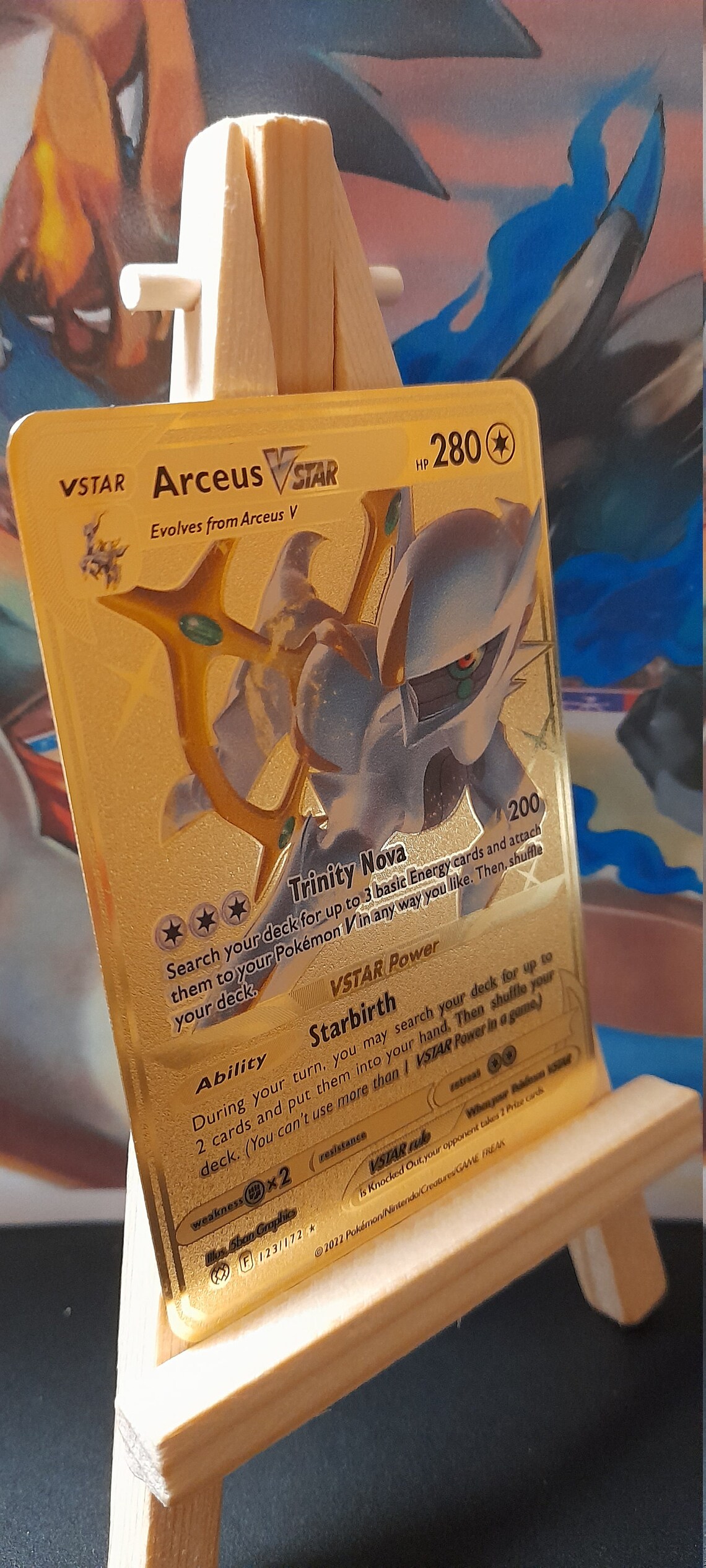 Pokémon Arceus Card 123/172 VSTAR Metal Gold ANG Card | Etsy