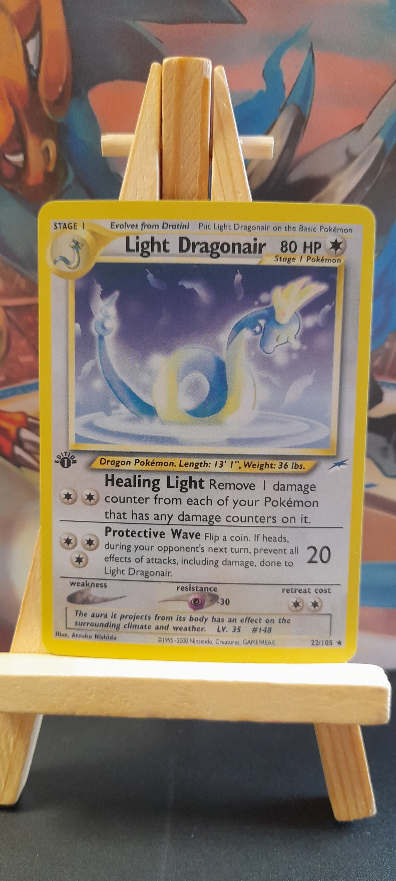 Pokémon Light Dragonair Card 22/105 Edition 1 NO HOLO Version Ang