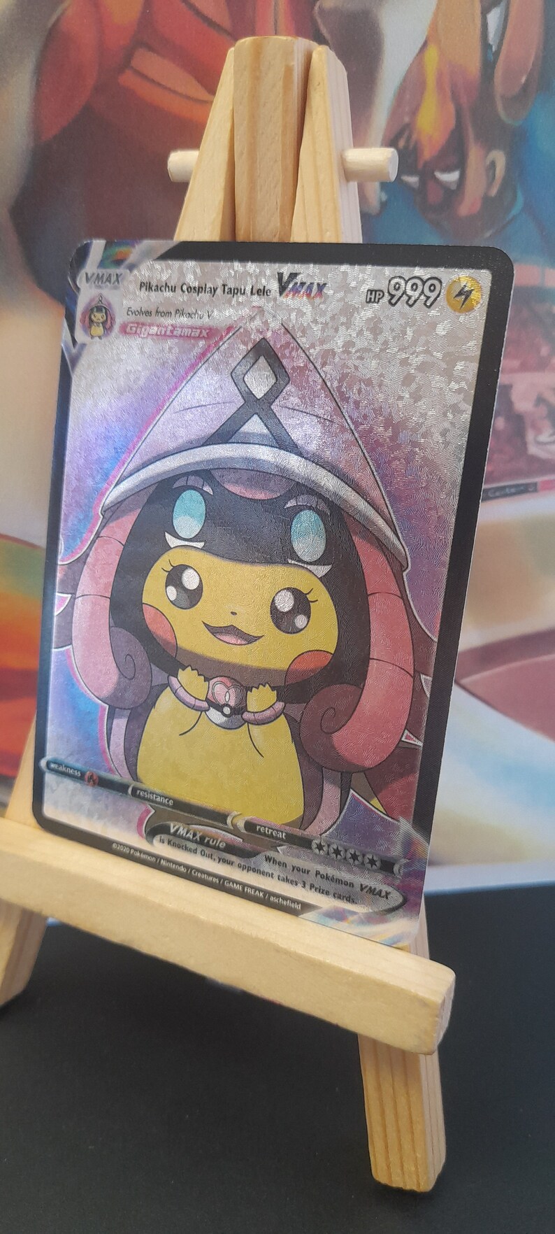 Pokemon Card Pikachu Cosplay Tapu Lele Vmax Custom ENG Etsy Australia