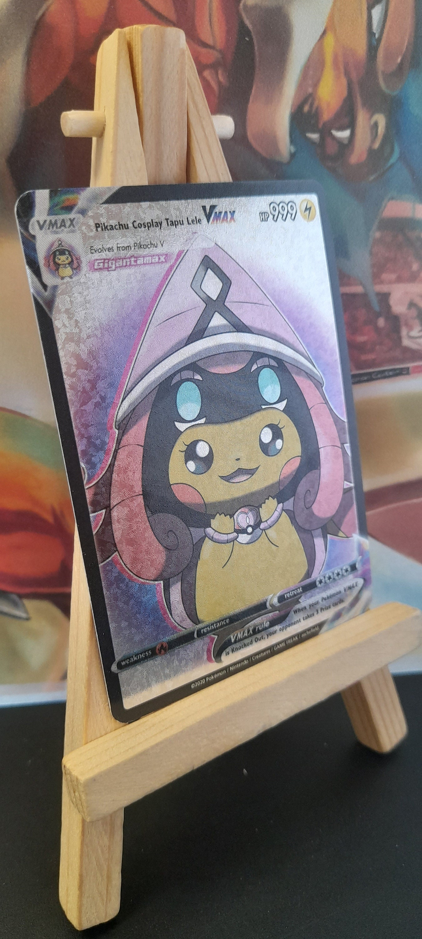 Pokemon Card Pikachu Cosplay Tapu Lele Vmax Custom ENG Etsy Australia