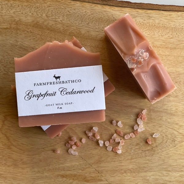 Grapefruit Cedarwood Goat Milk Soap