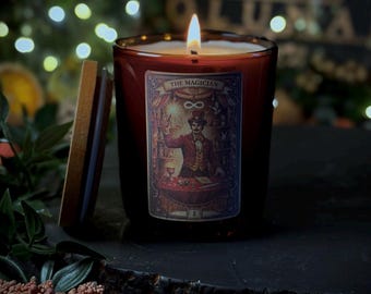 The Magician | Tarot | Handmade | Soy Wax | Eco Friendly Refillable Vegan Candle | Alter Witchy Gift | Gothic | Bohemian | Hand Poured