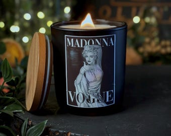 Madonna | Soy Wax | Vegan | Container | Candle Gift | Handmade | Cruelty Free | Eco Friendly Refillable Candle | Sustainable | Vogue