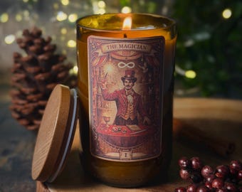 The Magician | Tarot | Handmade | Soy Wax | Eco Friendly Vegan Candle | Alter Witchy Gift | Gothic | Bohemian | Hand Poured In Wales