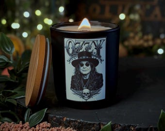 Ozzy Osbourne | Soy Wax | Vegan | Candle Gift | Handmade | Cruelty Free | Eco Friendly Refillable Candle | Sustainable | Black Sabbath