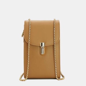 Bolso mini clutch grande monedero/monedero/teléfono smartphone color beige con compartimentos regalo original para ella