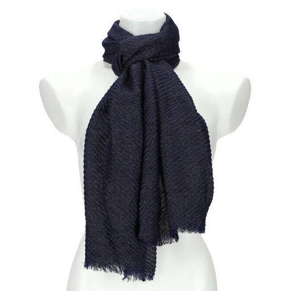 Foulard Bleu Nuit uni  Collection Automne - Hiver