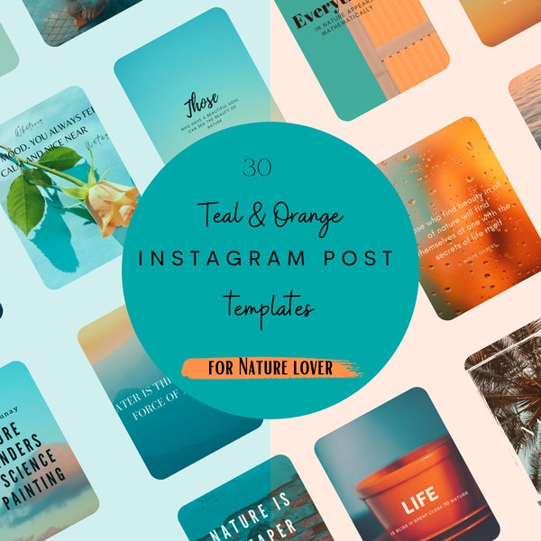 Teal and Orange Etsy