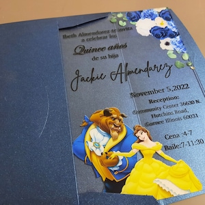 Inviti per Quinceanera, Inviti per compleanni a tema La Bella e la Bestia