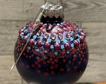 Winter 2.5" Christmas ornament  Glass Bauble