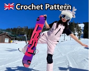 Crochet Reindeer Ski Helmet Cover Pattern | Adult Size (PDF Pattern)