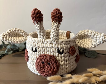 Giraffe basket | Basket Giraffe | Crochet basket | Giraffe basket | crocheted | Gift idea for a birth