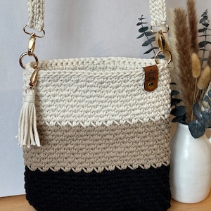 Tasche gehäkelt | Umhängetasche | Boho | Geschenkidee | Häkeltasche | große Farbauswahl | Cross Body Bag | Sommertasche | Frauen Handtasche