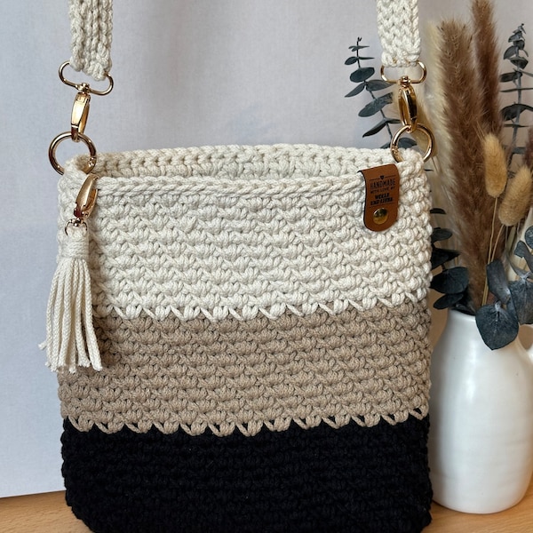 Bolso de ganchillo | bolso de hombro | bohemio | Idea de regalo | Bolso de ganchillo | gran selección de colores | Bolsa para cadáveres cruz | Bolsa de verano | Bolso de mujer
