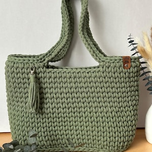 Tasche gehäkelt | Umhängetasche | Shopper | Geschenkidee | Henkeltasche | Häkeltasche | große Farbauswahl | Tasche mit Henkel | Strandtasche