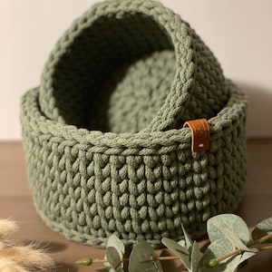 Modern crochet basket gift idea storage basket utensil basket baskets design