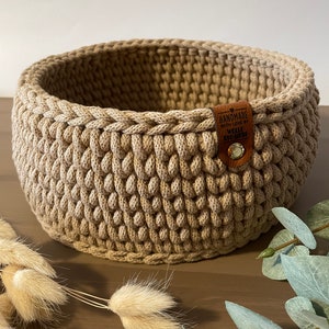 Modern bread basket, bread basket, kitchen helper, crochet basket, gift idea, storage basket, utensil basket, baskets, dining table